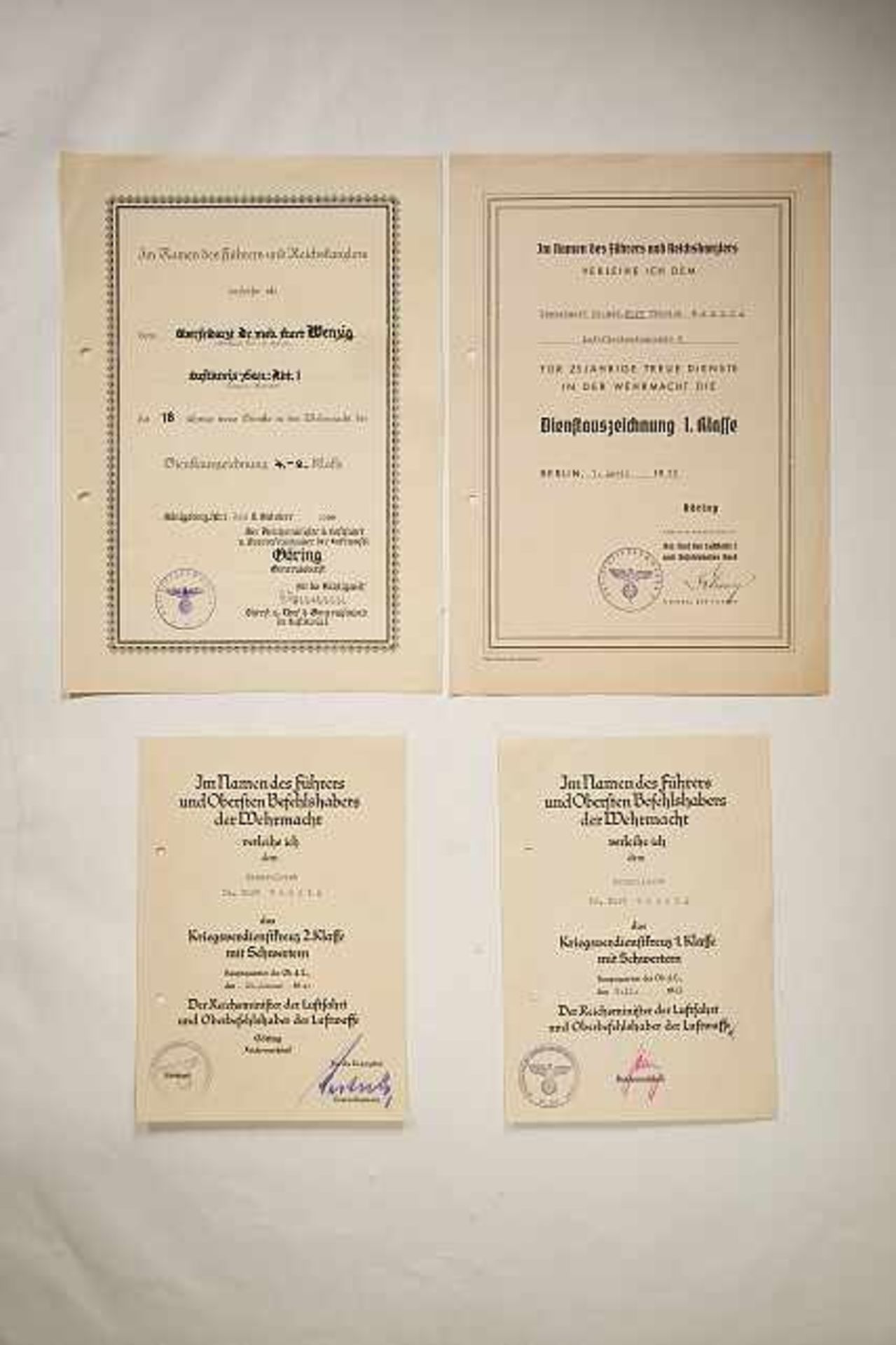 Deutsches Reich 1933 - 1945 - General Awards - Luftwaffe Awards & Decorations : Dokumentennachlass - Bild 3 aus 3