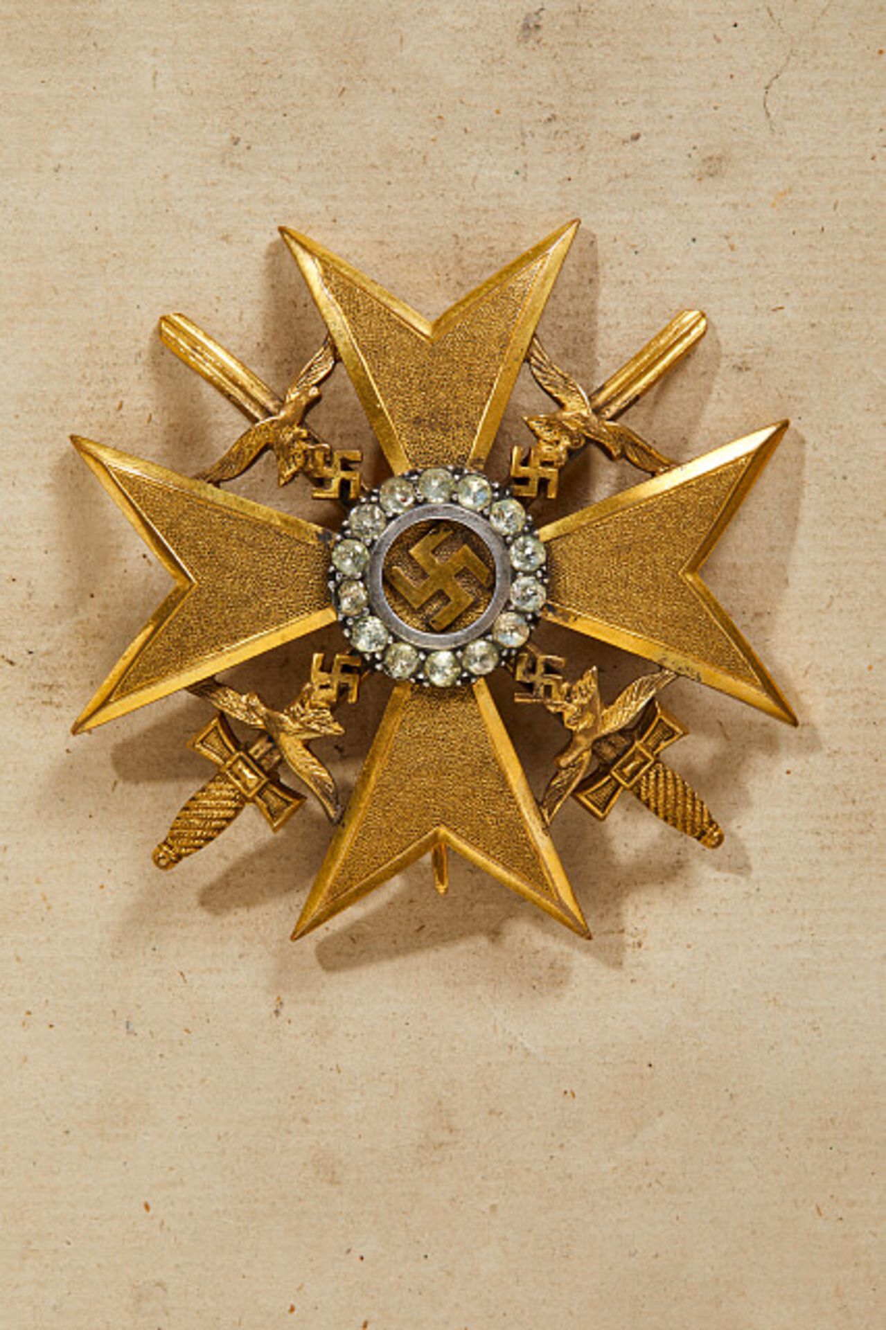 Deutsches Reich 1933 - 1945 - Orden und Ehrenzeichen - Spanienkreuz : Spanienkreuz in Gold mit - Bild 5 aus 7