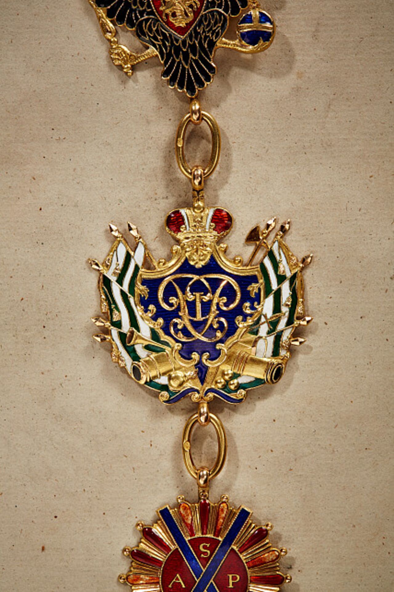 Ausländische Orden & Ehrenzeichen - Russland/Zarenreich : Bedeutende frühe Ordenskette des St.- - Bild 9 aus 16