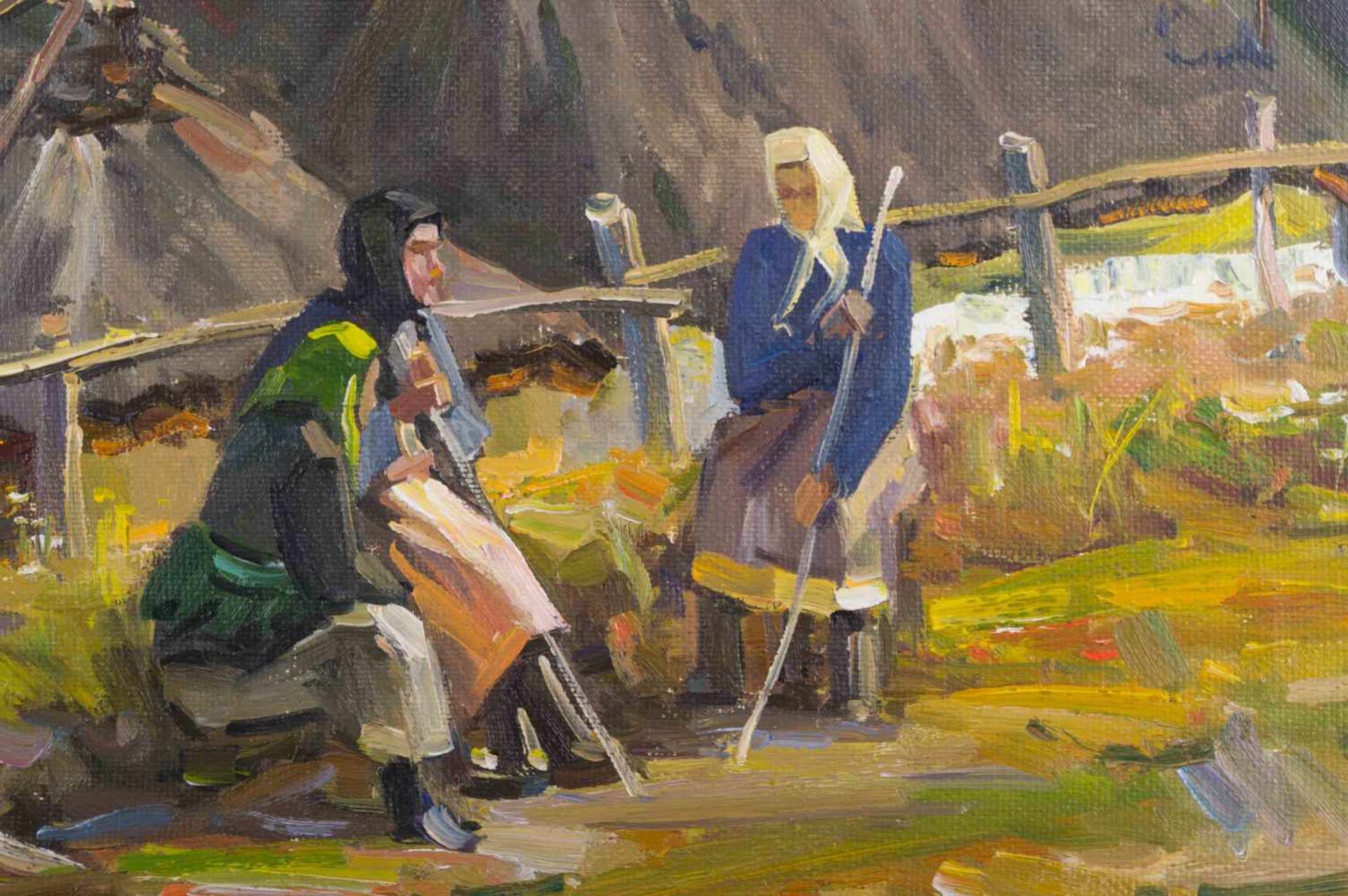 Ivan Ivanovich BONDAR (1944)"Hoffnung und Erinnerungen"Gemälde Öl/Leinwand, 60 cm x 80 cm,rechts - Bild 2 aus 5