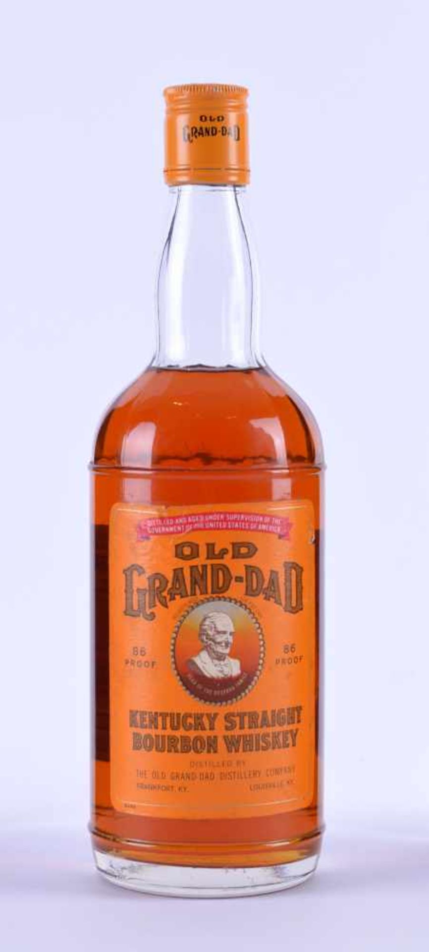 Whiskey Old Grand-Dad 70er Jahreselten, Füllhöhe-Schulter, 0,7 lWhiskey Old Grand Dad 70srare,