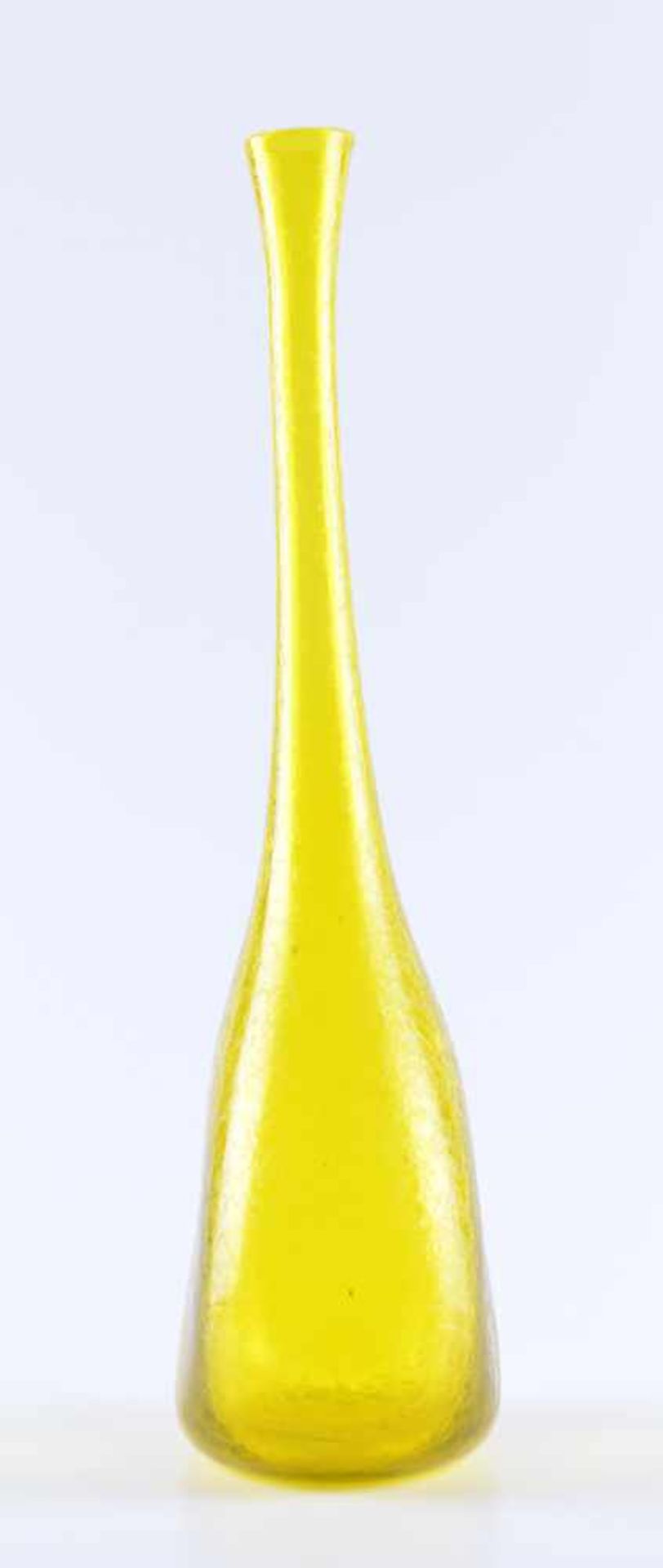 Murano Glasvase um 1950gelbes Glas mit Ätzdekor, H: 34 cmMurano glass vase around 1950yellow glass - Bild 2 aus 3