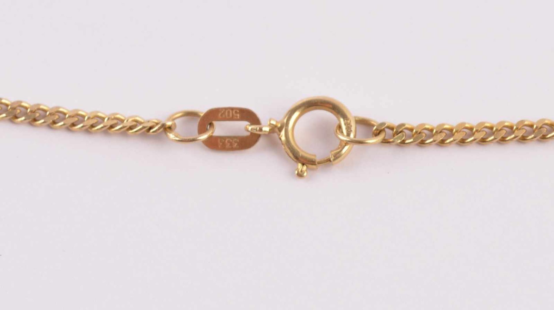 Granat-Collier333/000 GG, Gesamtgewicht ca. 8,7 g, L: ca. 45 cmGarnet necklace333/000 yellow gold, - Bild 4 aus 4