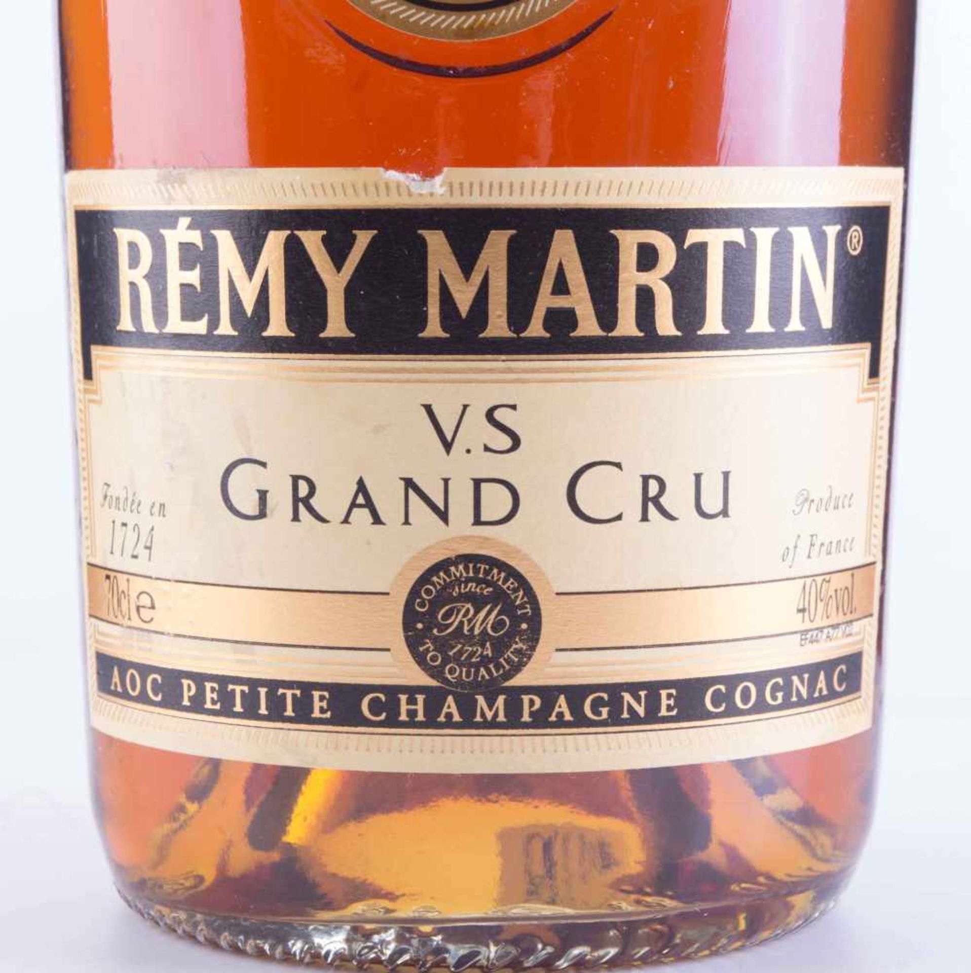 Remy Martin V.S. Grand Cru um 1990Füllhöhe normal, Etikett sehr guter Zustand, 0,7 lGrand Cru around - Bild 3 aus 4