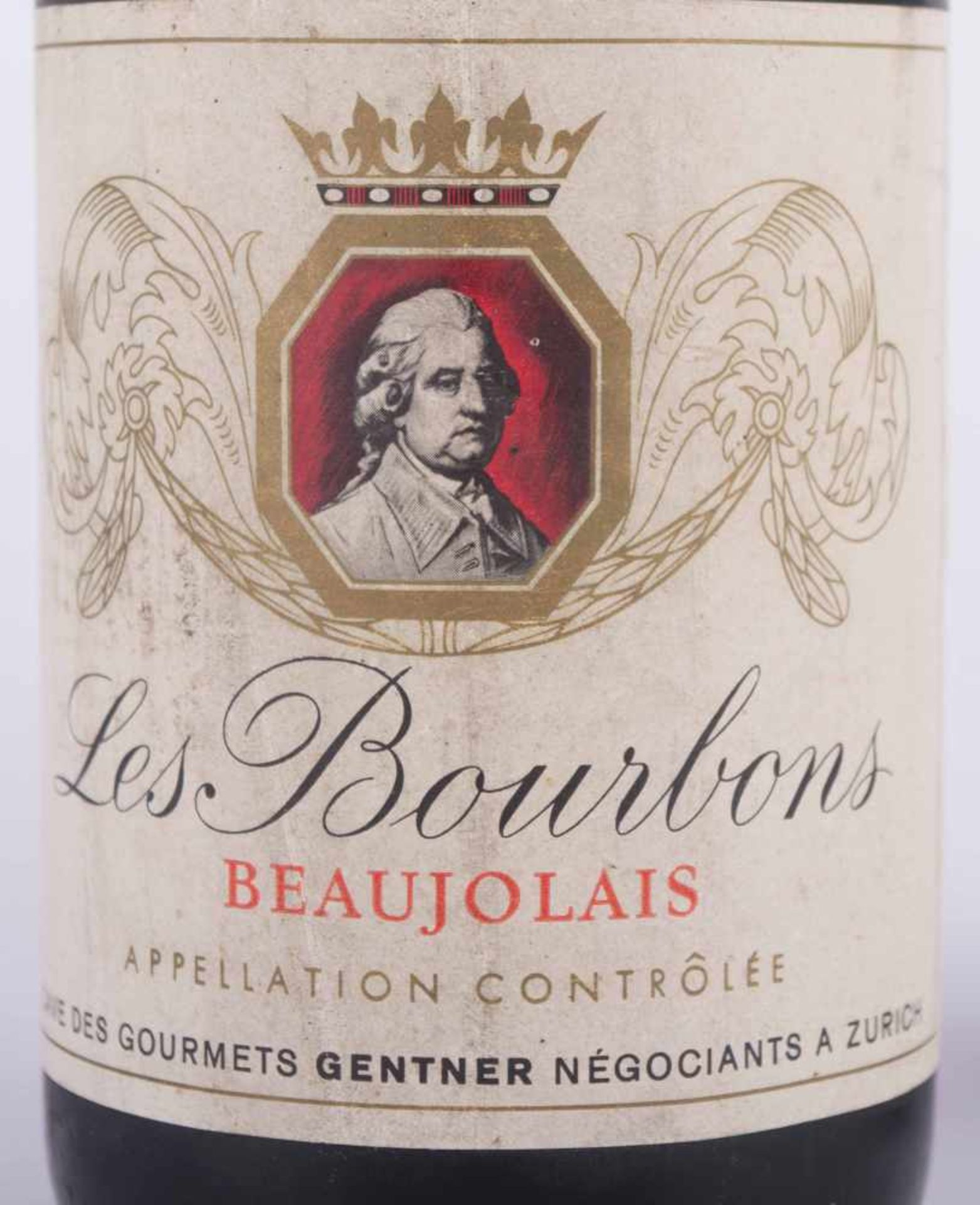 Les Bourbons Beaujolais 1973Füllstand etwas weniger, Etikett guter Zustand, 0,7 lLes Bourbons - Bild 2 aus 3