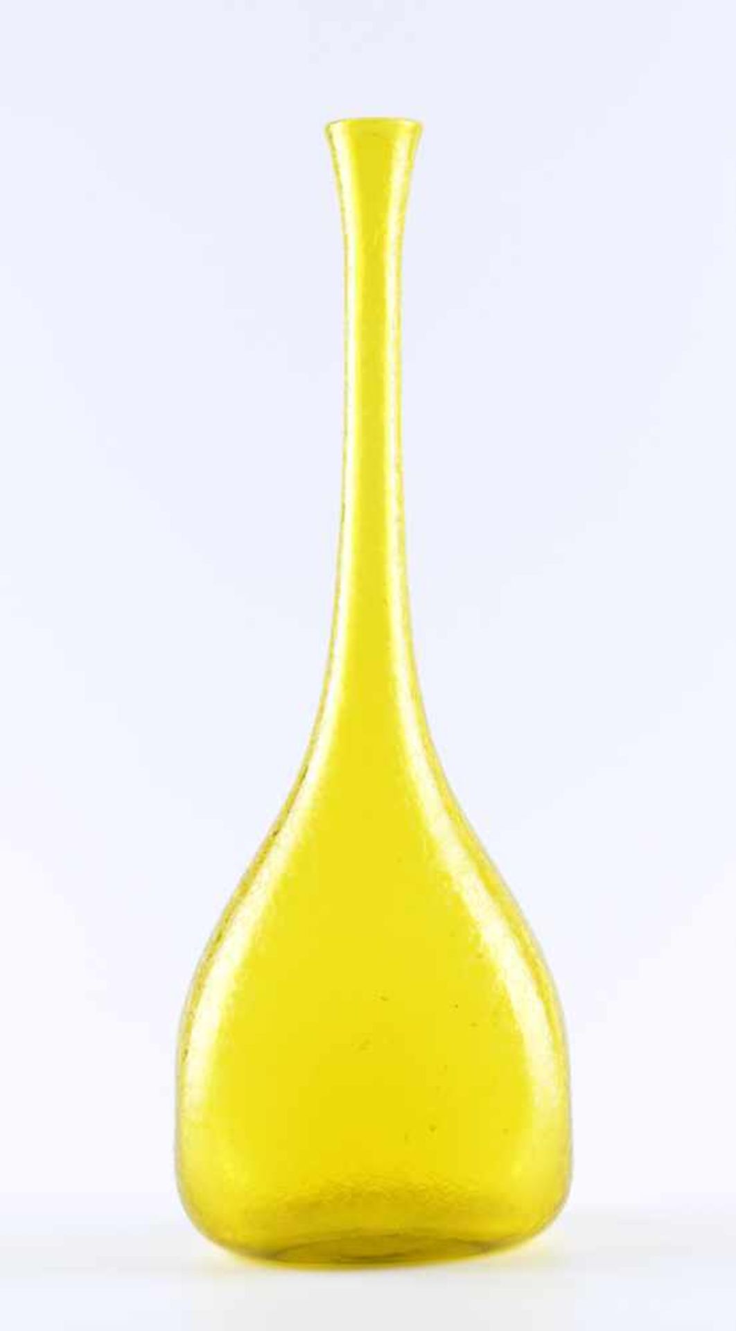 Murano Glasvase um 1950gelbes Glas mit Ätzdekor, H: 34 cmMurano glass vase around 1950yellow glass