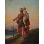 Anonymer Kopist um 1800"Römischer Feldherr mit seinem toten Adjutanten"Gemälde Öl/Leinwand, 51 cm