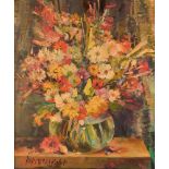 Woldzimierz BOROWCZYK (1945)"Blumenstillleben"Gemälde Öl / Leinwand, 65,5 cm x 54 cm, gerahmt 77