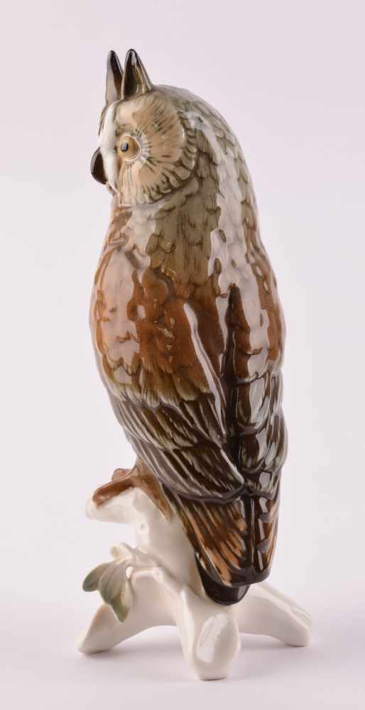 große Vogelfigur Ohreneule, Karl Ens Vokstedtauf Baumstamm sitzend, farbig staffiert, unterm Stand - Image 3 of 5