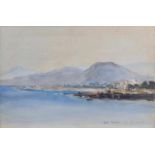 Erich DEMMIN (1911-1997)"Auf Ischia"Zeichnung-Aquarell, Sichtmaß 26,5 cm x 40 cm,rechts unten