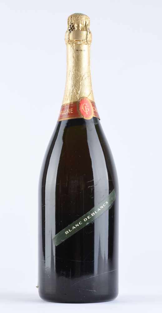 Champagne Blance de Blancs Brut G.Fliteau 1962Füllstand normal, Etikett sehr guter Zustand, Magnum - Image 2 of 2