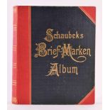 Schaubek Goldschnitt-AlbumGoldschnitt-Album für Marken und Ganzsachenausschnitte mit über 1400 GSA