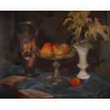 Kurt HAASE-JASTROW (1885-1958)"Stillleben mit Vase, Schale und Krug"Gemälde Öl auf dicken Karton, 54