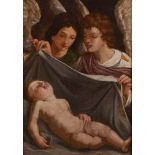 Guido RENI (1575-1642) (attrib.) (Werkstatt-Umkreis)"Zwei Engel in Anbetung des Jesuskindes" Gemälde