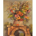 Woldzimierz BOROWCZYK (1945)"Blumenstillleben"Gemälde Öl / Leinwand, 65,5 cm x 54 cm, gerahmt 77