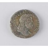 Nero 54-68 n. Chr.Tetradrachme, geprägt in Alexandria im Jahr 67/68 n. Chr., verso Büste des