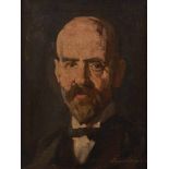 Paul SCHRÖTER (1866-1946)"Herrenportrait" Gemälde Öl / Leinwand, 45 cm x 35 cm, gerahmt 57 cm x 56,5
