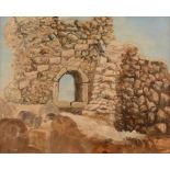 Marius Daniel KETTLER (1961)"Burgruine"Gemälde Öl/Holz, 40 cm x 50 cm,links unten