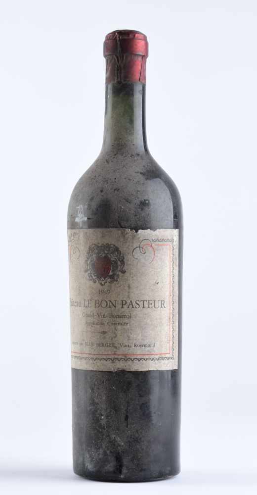 Chateau Le Bon Pasteur 1949Grand Vin de Pomerol, Füllstand normal, Etikett verschmutzt, 0,7 lChateau