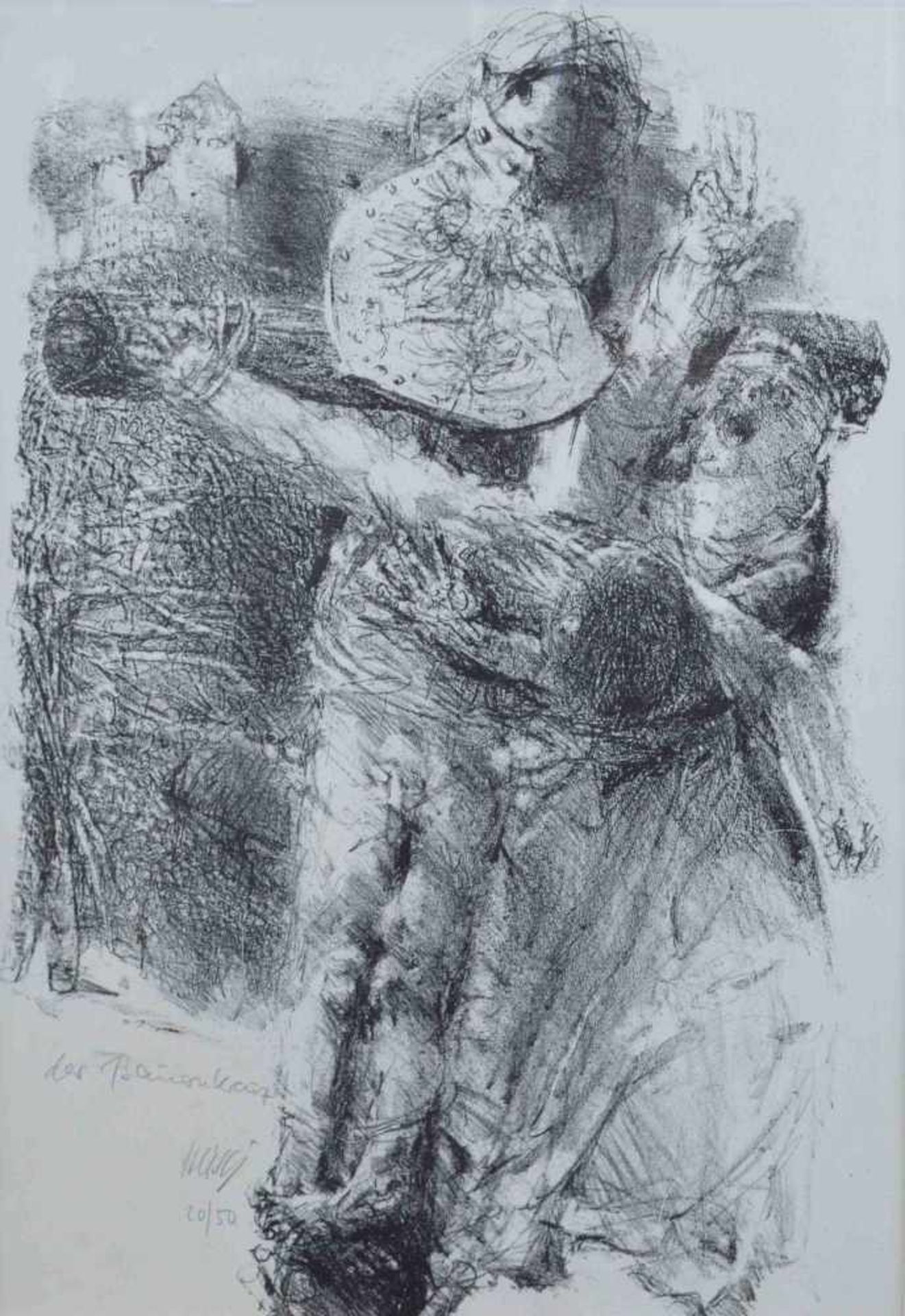 Bernhard HEISIG (1925-2011)"Der Bauern..."Grafik, Lithografie, Sichtmaß: 41,5 cm x 29 cm,links unten