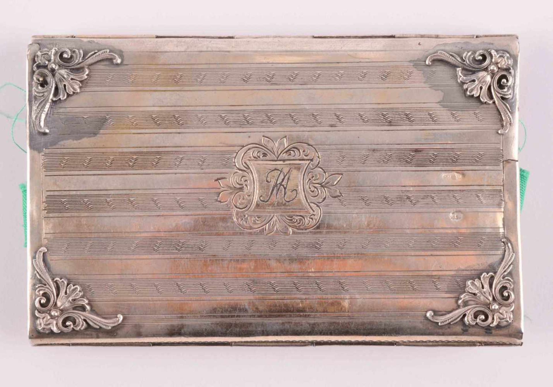 Visitenkarten-Etui Russland nach 1908Silber 88 Zolotnik, fein ziseliert und emailliert, - Image 5 of 6