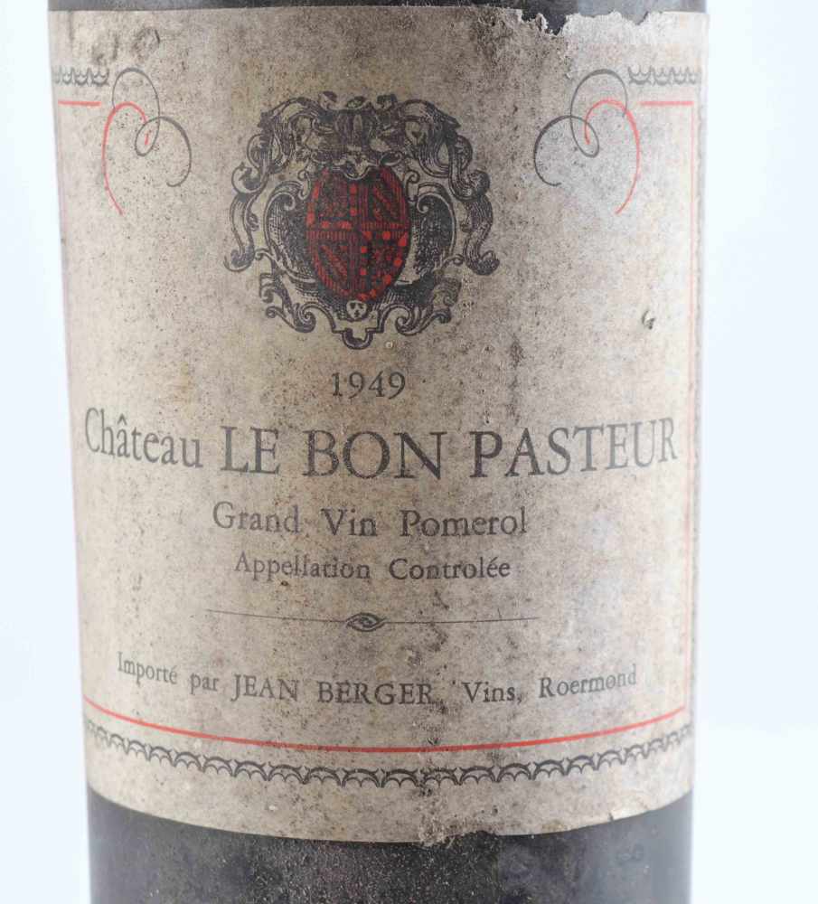 Chateau Le Bon Pasteur 1949Grand Vin de Pomerol, Füllstand normal, Etikett verschmutzt, 0,7 lChateau - Image 2 of 4