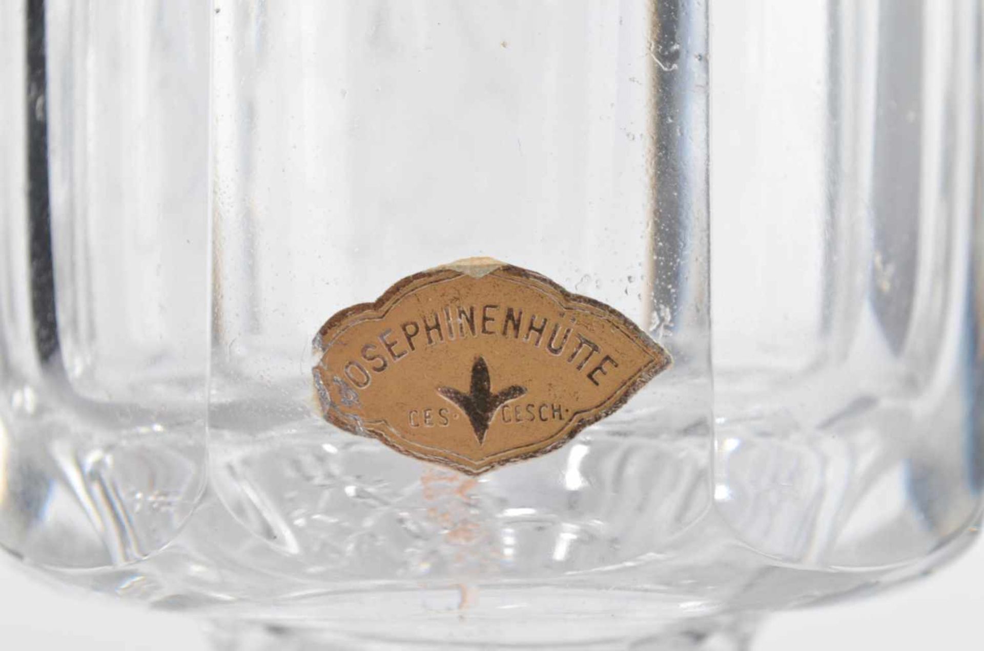 Glasbecher Olympia 1936 Josephinenhütteunterm Stand mit kleinem Abplatzer, aber kaum sichtbar, H: - Image 4 of 6