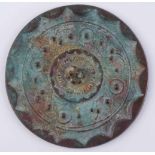 Bronzespiegel China Song DynastieØ 10,4 cm, H: 2 mmBronze mirror China Song dynastyØ 10,4 cm,