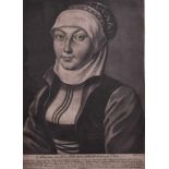 Johann KENCKEL (1688-1722)"Catharina von Bore"Grafik-Kupferstich, 34,5 cm x 24,5 cm,links am Rand