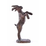 Rose Maria STILLER (1920-1993)"steigender Ziegenbock"Skulptur-Bronze, H: 21 cmin der Plinthe