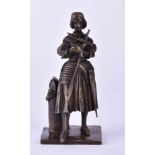 Bronzefigur um 1840"Jeanne d'Arc"Skulptur-Volumen, Bronze H: 20 cmBronze figure around 1840"Joan