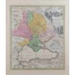 Landkarte Russland 17 Jhd.coloriert, Russiae Magnae, 59 cm x 50 cmMap Russia 17th centurycolored,