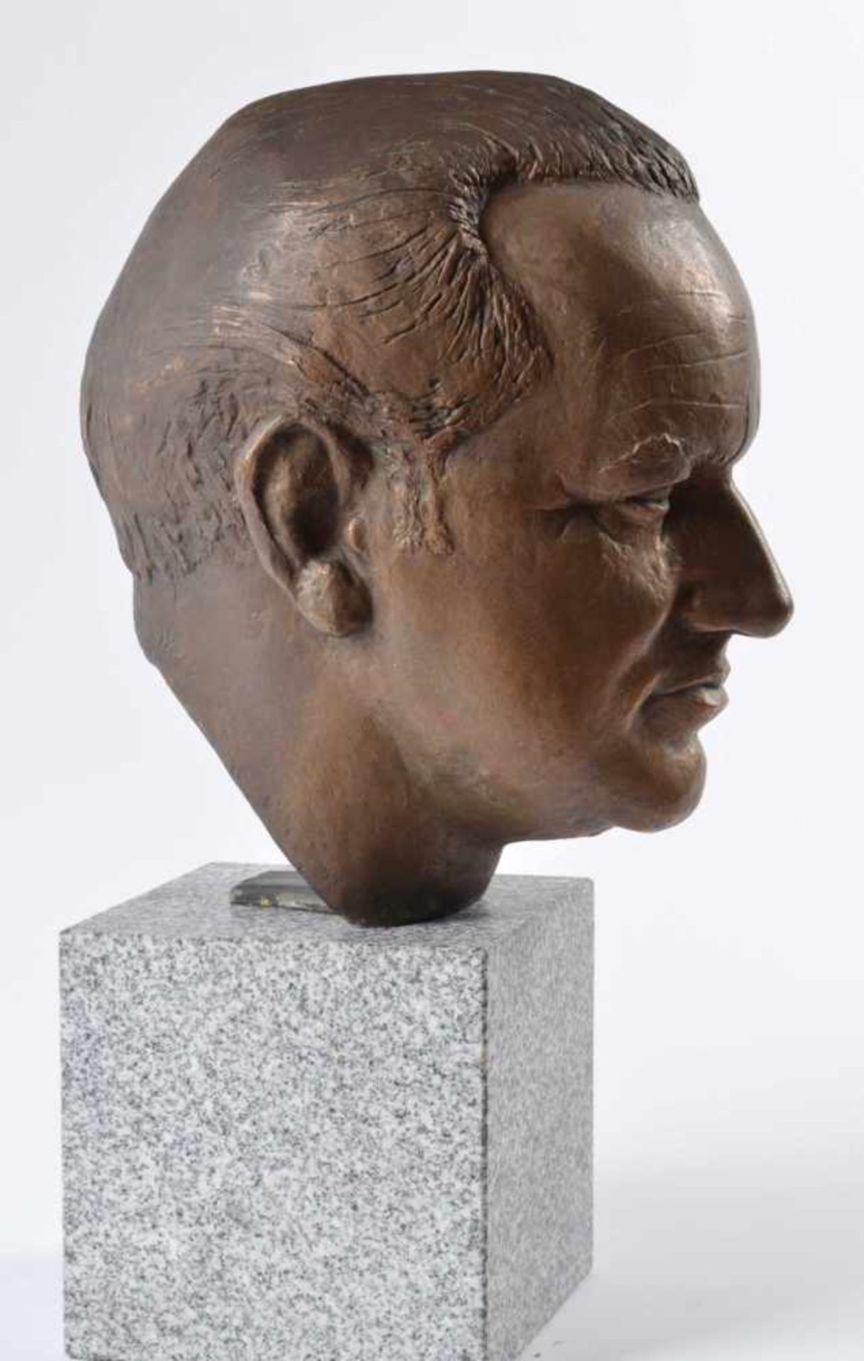 Heinrich KIRCHNER (1902-1984)"Portraitkopf Kurt-Georg Kiesinger"Skulptur - Volumen Bronze, auf - Bild 3 aus 5