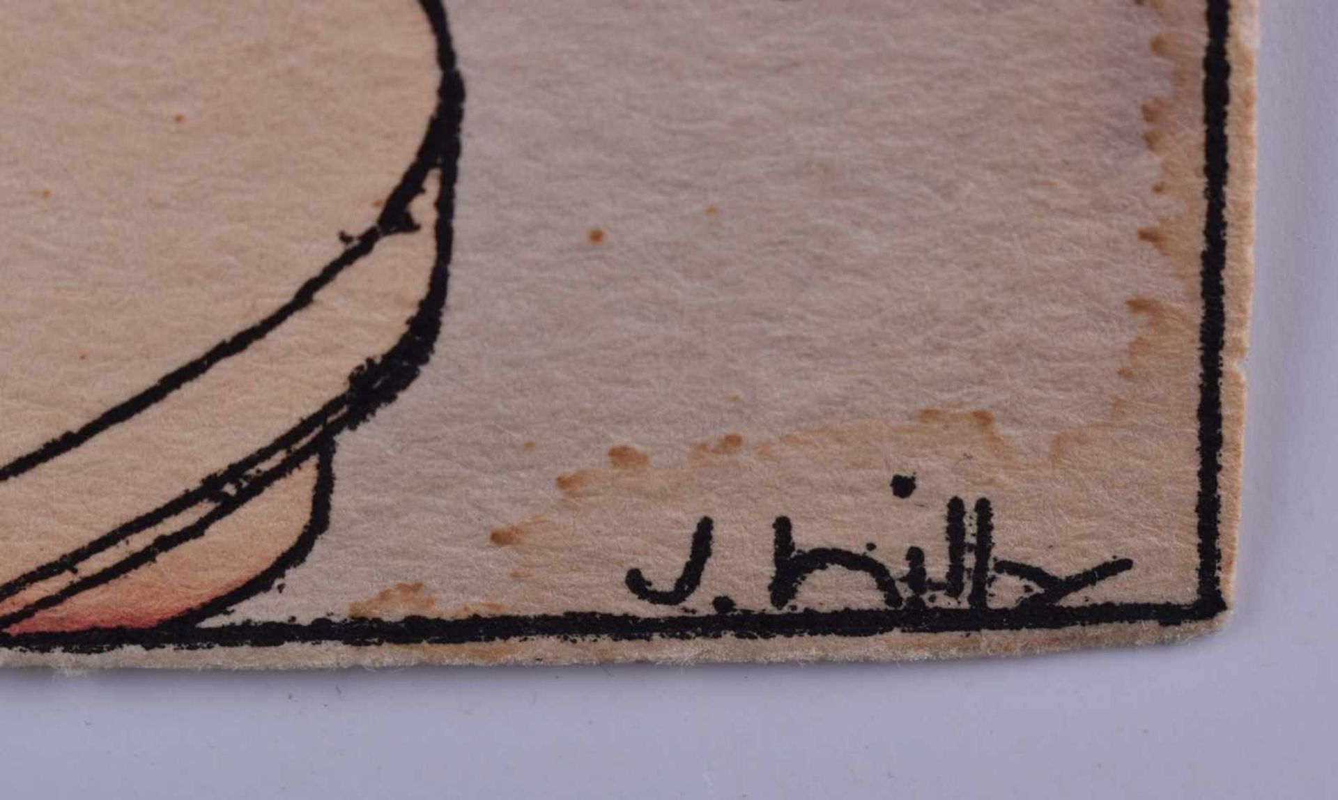 J. HILLY 19. / 20. Jhd."la Chapellerie"Zeichnung-Tinte/Aquarell, 24 cm x 35,5 cm,rechts unten - Bild 4 aus 4