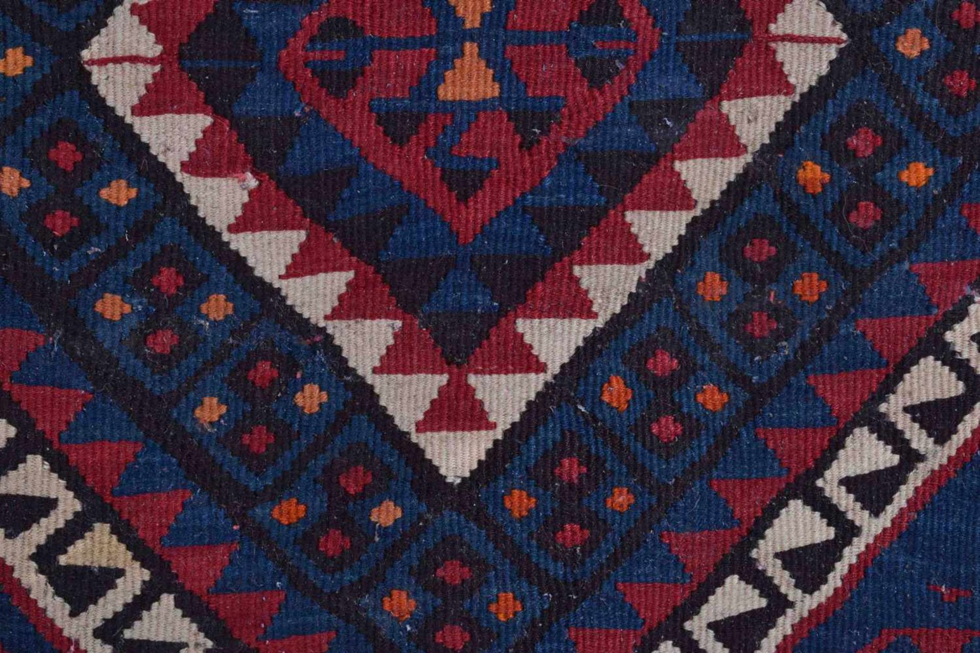 alter Kelim Teppichhandgeknüpft, 233 cm x 140 cmold Kilim carpethand knotted, 233 cm x 140 cm - Image 3 of 5