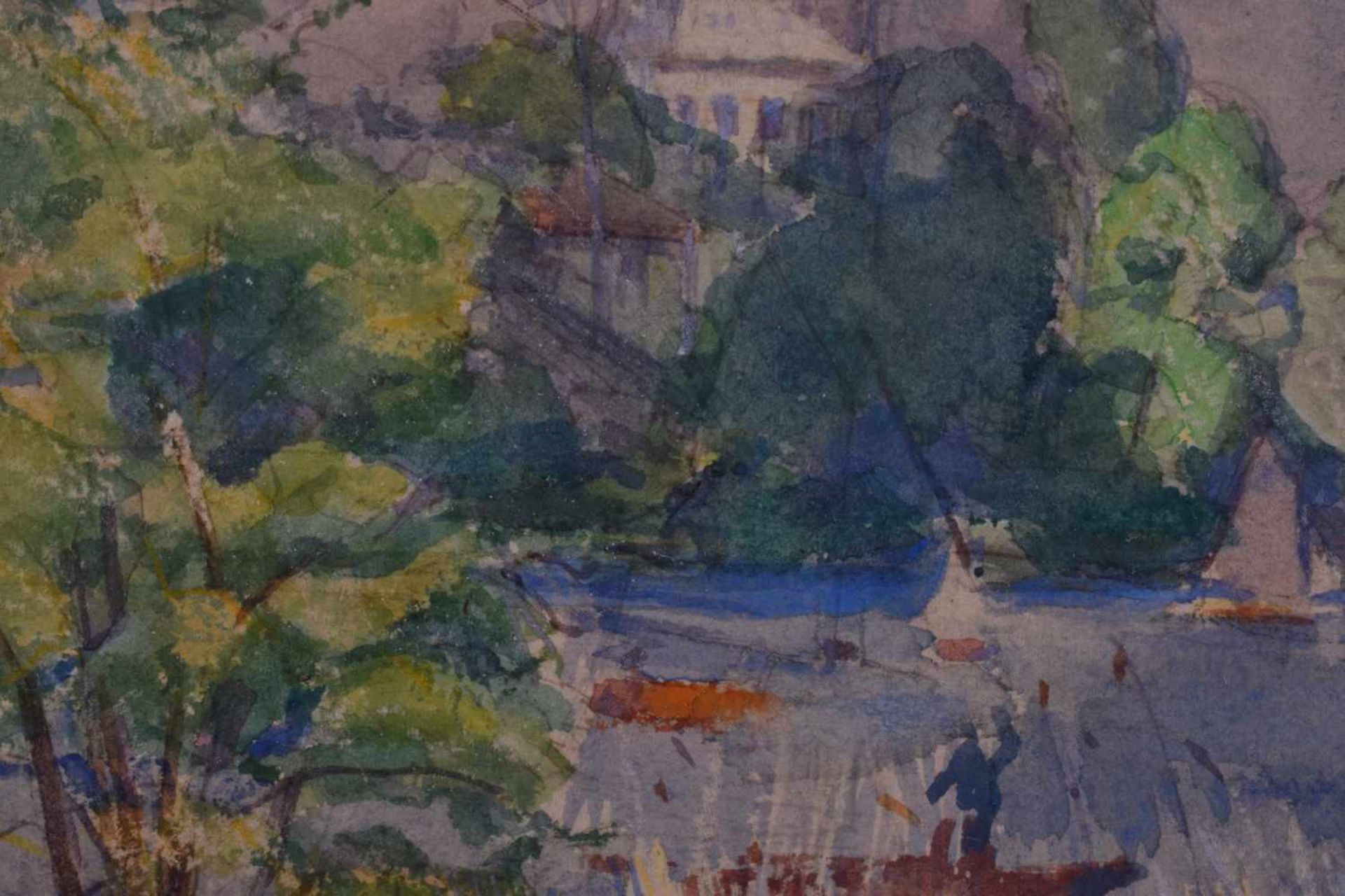 Otto HEINRICH (1891-1967)"An der Havel mit Blick auf Potsdam"Zeichnung-Aquarell, Sichmaß 42,5 cm x - Bild 4 aus 5