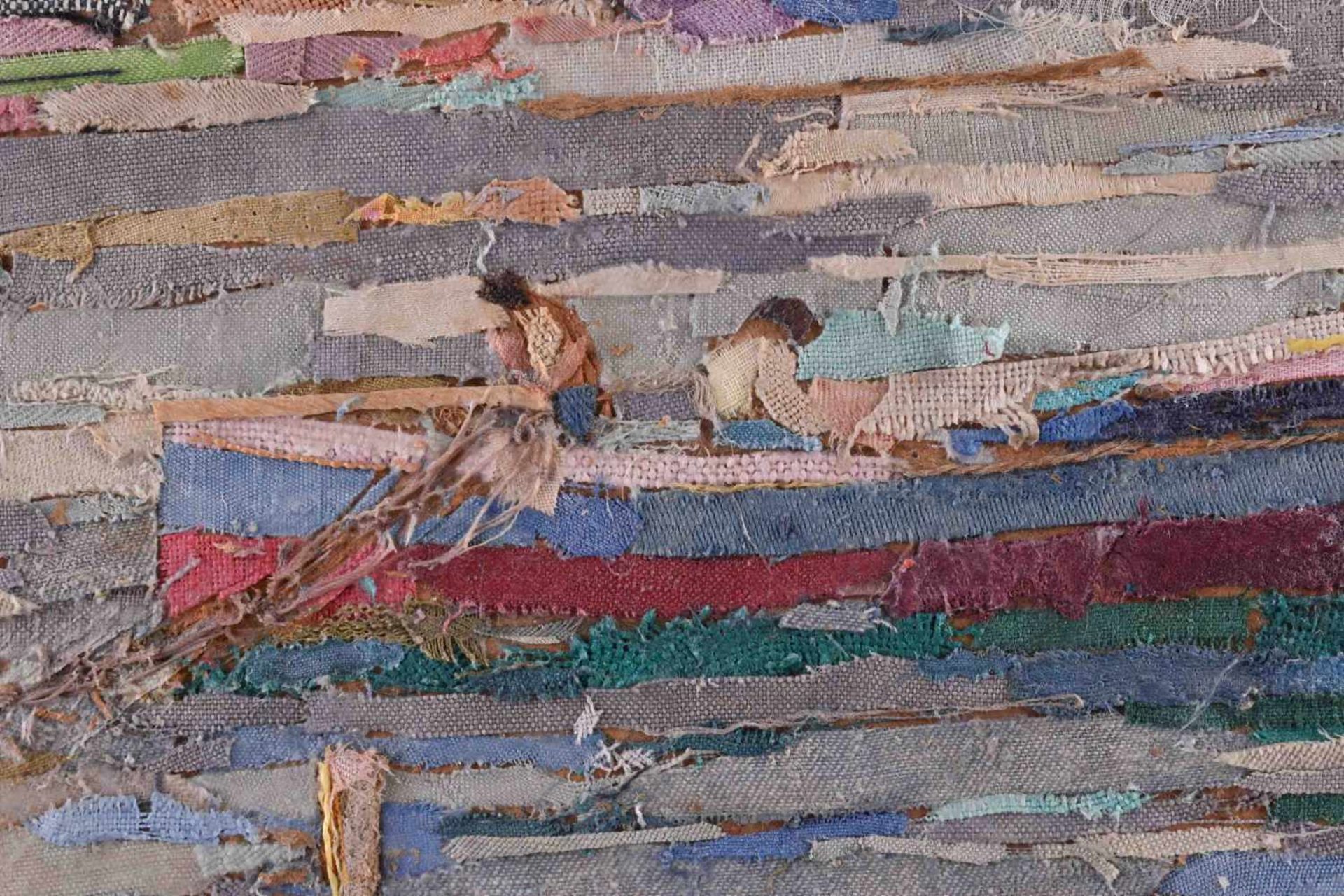 Vincenzo FUNICIELLO (1905-c.1955)"Ischia"Collage mit Stoff auf Hartfaser, 26,5 cm x 41,5 cm,rechts - Bild 3 aus 7