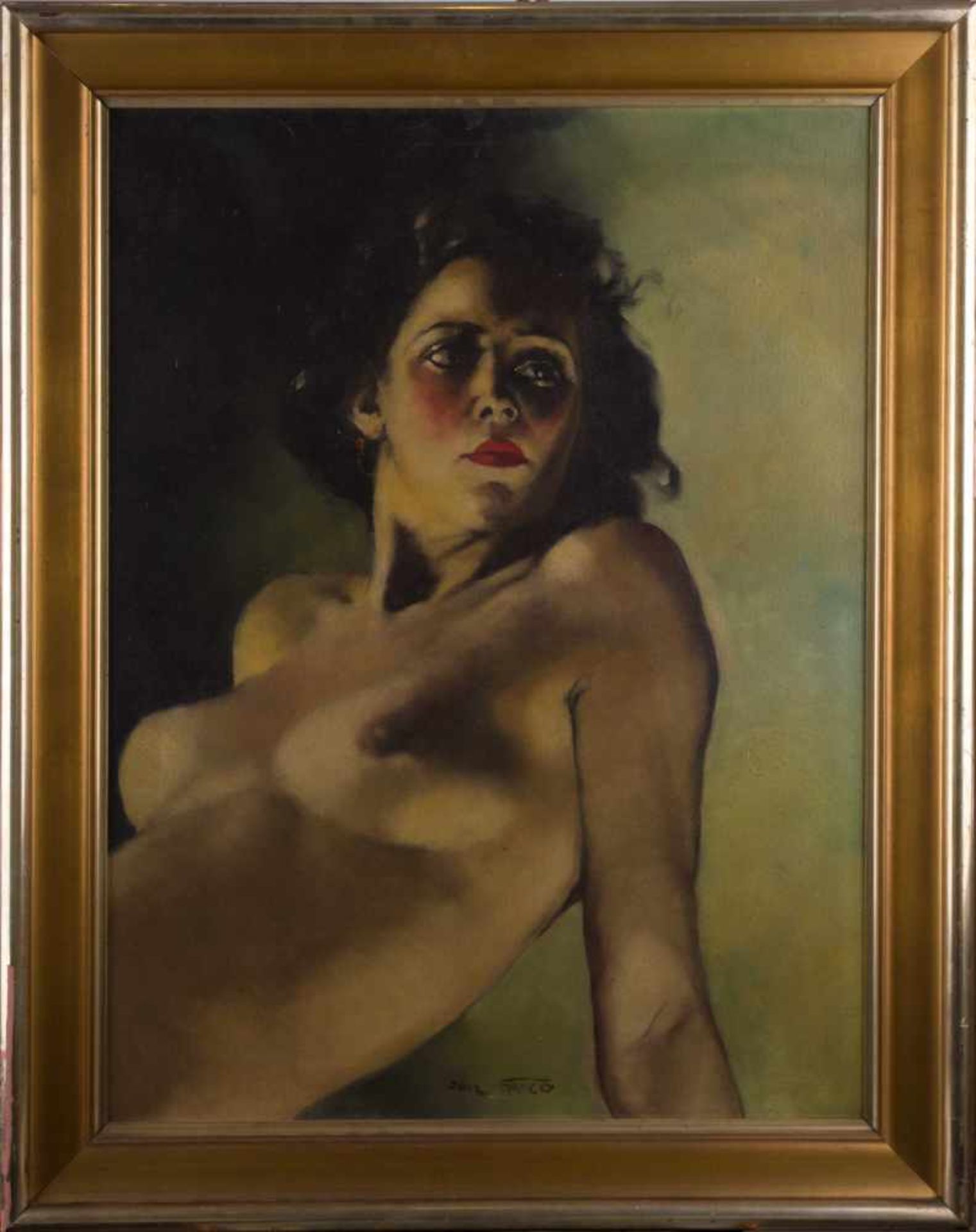 Pal FRIED (1893-1976)"weiblicher Halbakt"Gemälde Öl auf Leinwand, 79 cm x 59 cm,unten mittig - Image 2 of 6