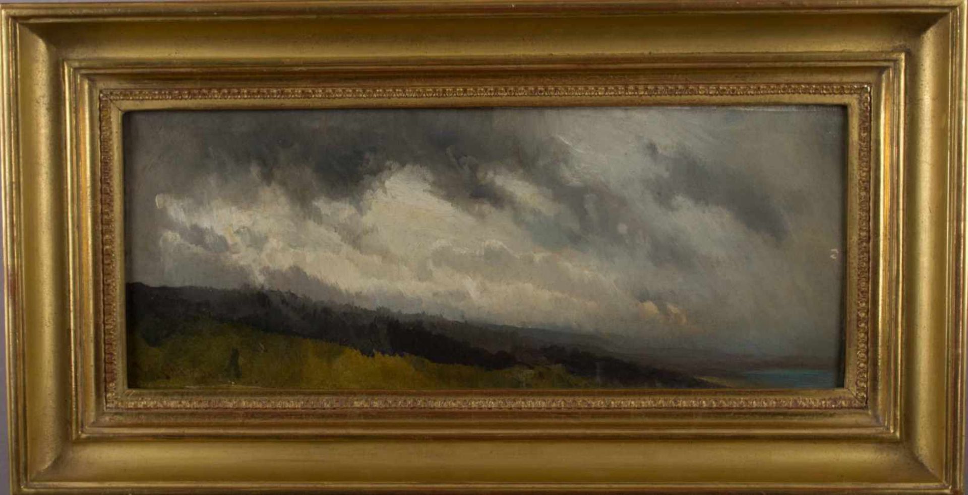 Karl RAUPP (1837-1918)"Chiemsee"Öl/Pappe, 46 x 18,5 cm,unten links signiert, verso bezeichnet Für