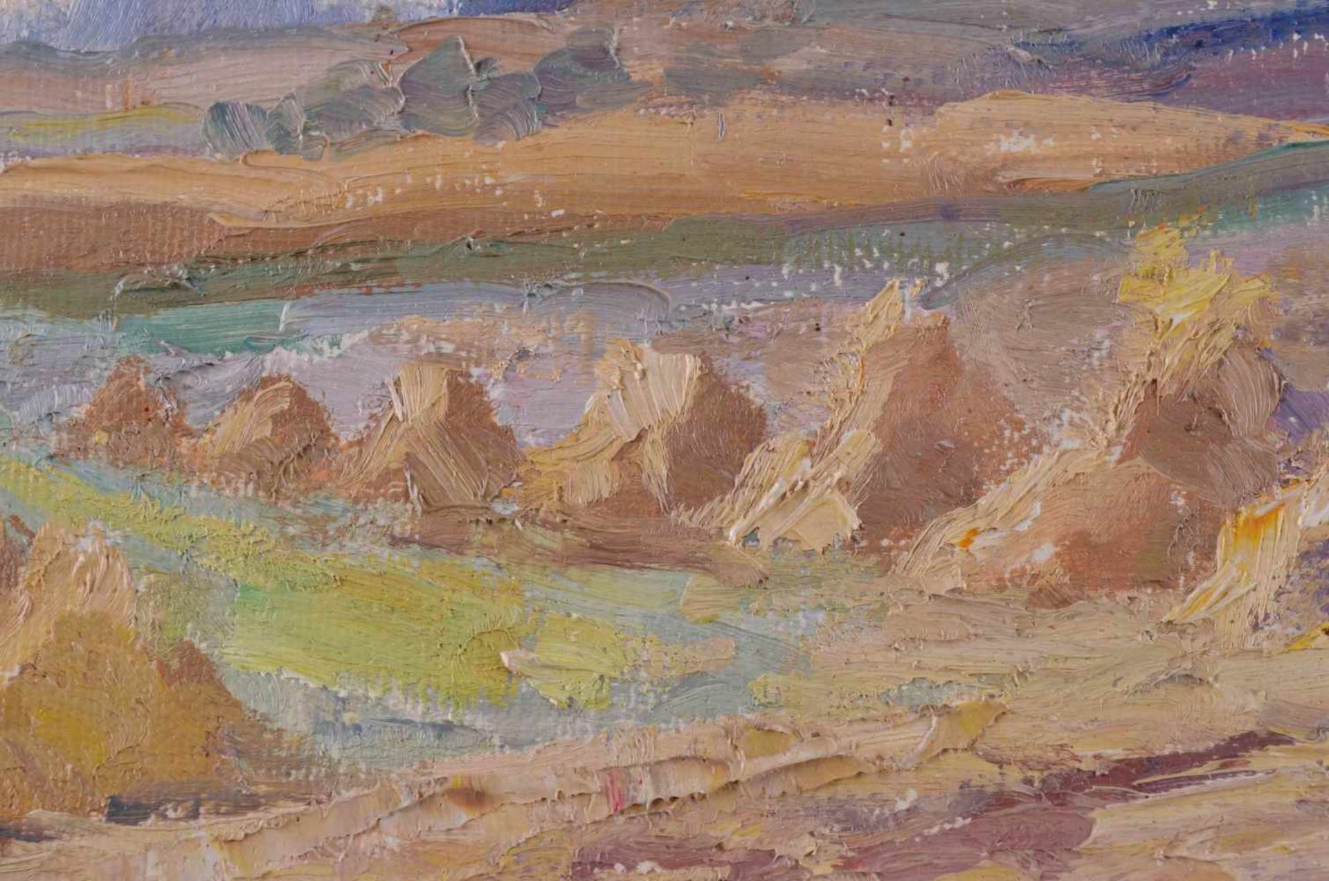 Willy HERRMANN (1895-1963)"Heuhaufen"Gemälde Öl/Leinwand, 50,5 cm x 60,5 cm,rechts unten - Bild 3 aus 6
