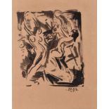 Max SCHWIMMER (1895-1960)"Der Tanz"Tuschezeichnung, 31,5 cm x 24,7 cm,rechts unten monogrammiert und