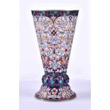 Cloisonne Becher RusslandSilber 84 Zolotnik, kyrillische Meisterpunze, innen vergoldet, H: 11,8