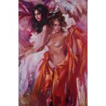 Ivan SLAVINSKY (1968)"la Fantasia"Gemälde Öl/Leinwand, 117 cm x 76,5 cm,links unten signiert,