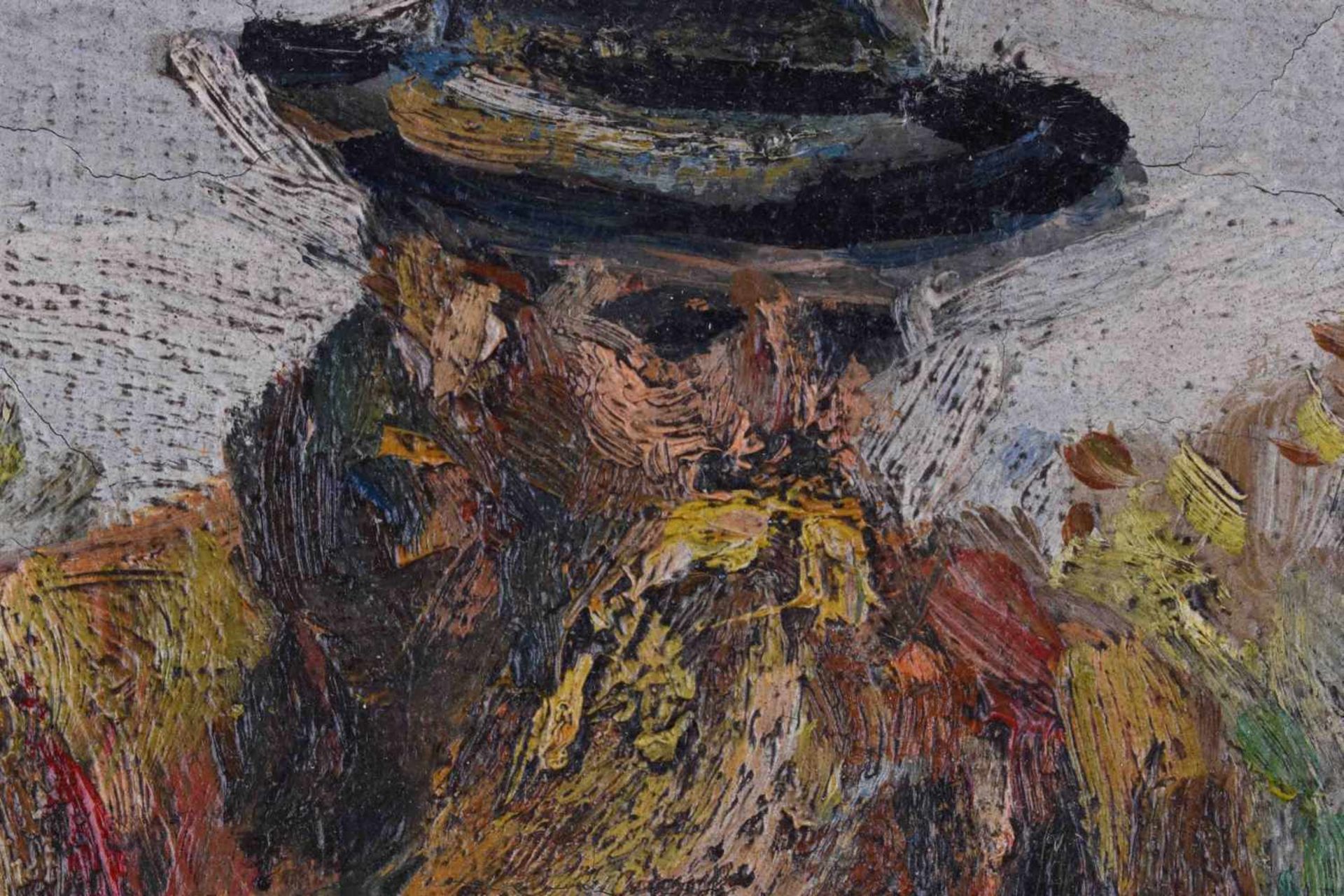Russischer Künstler des 19. / 20. Jhd."auf der Jagd"Gemälde Öl/Leinwand-Karton, Sichtmaß 39 cm x - Image 5 of 7