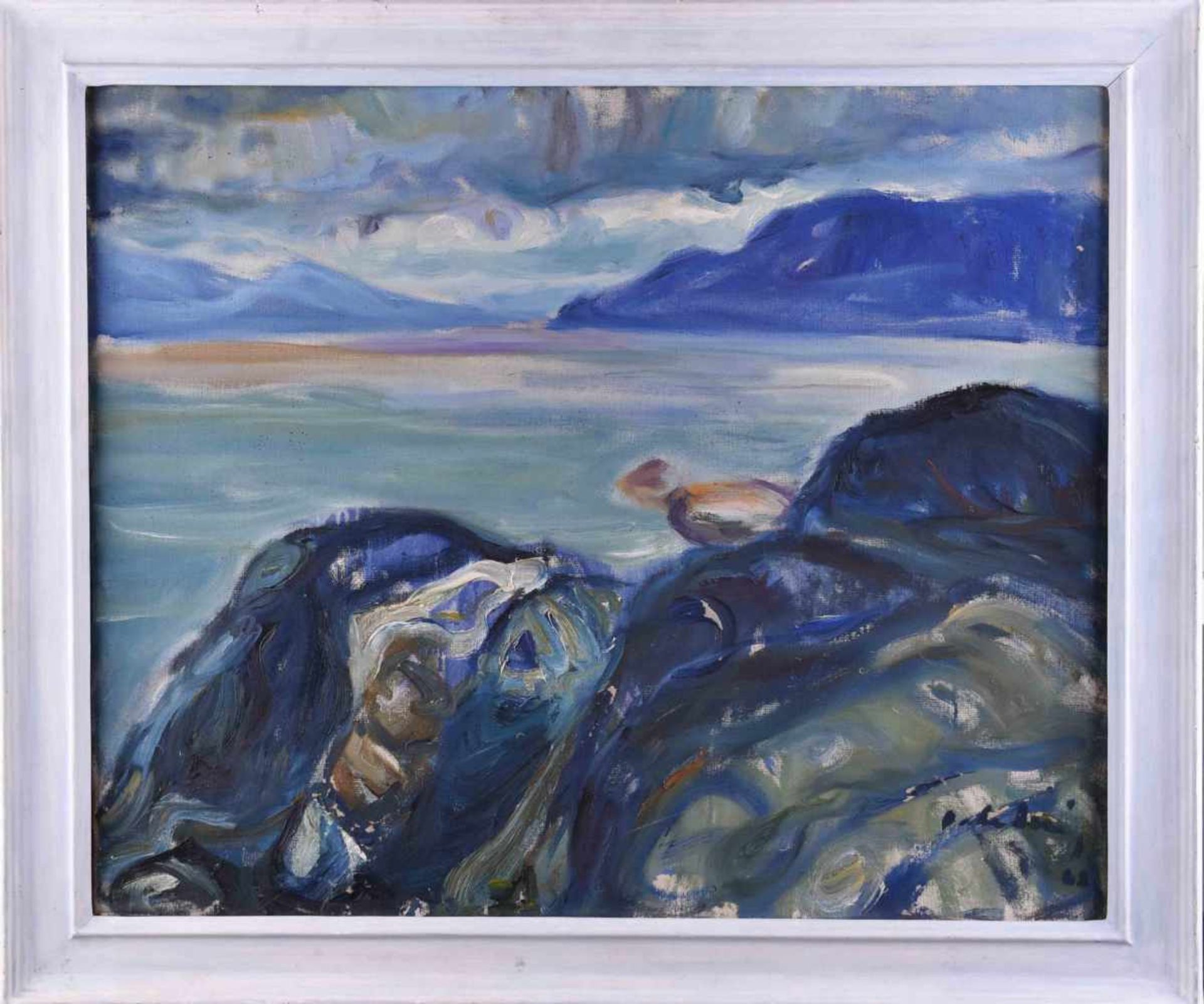 Roland LADWIG (1935-2014)"Fjordlandschaft"Gemälde Öl/Leinwand, 60 cm x 73 cm, mit Rahmen, 72,5 cm - Image 2 of 6