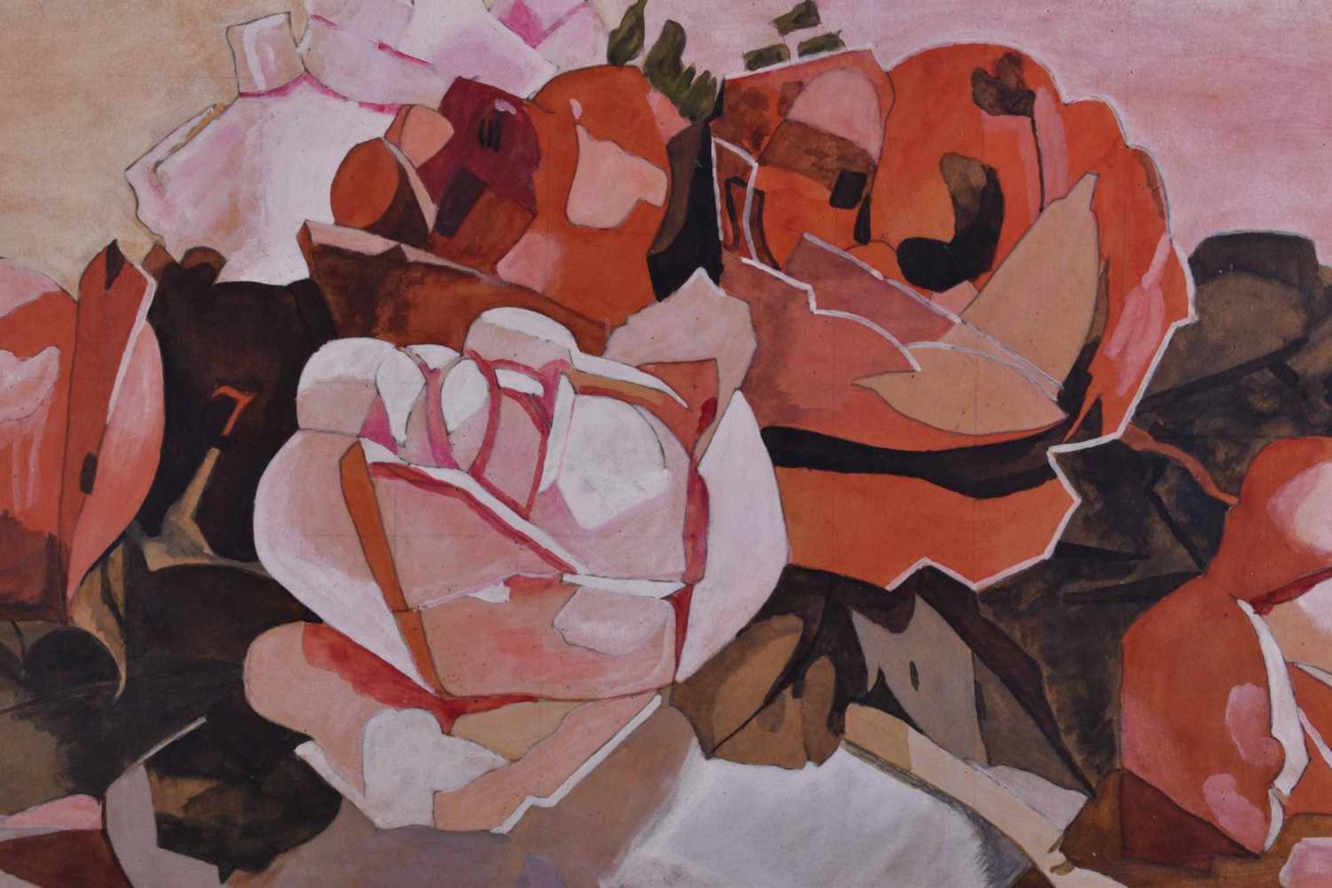 Karl Hermann HAUPT (1904-1983)"Blumenstillleben"Gemälde Öl/Hartfaser, 34,5 cm x 50,5 cm, mit - Image 3 of 7