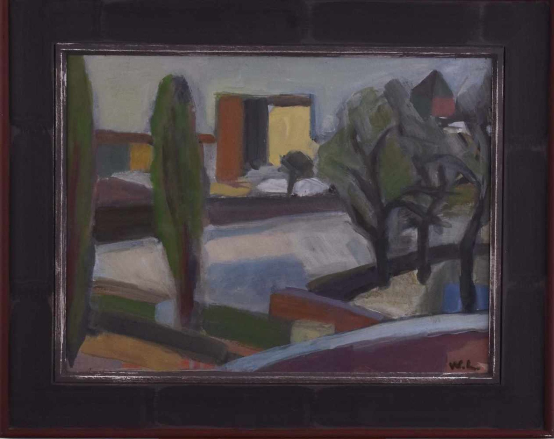 Wolfgang LEBER (1936)"Stadtlandschaft-Prenzlauer Berg"Gemälde Öl/Hartfaser, 30 cm x 40,5 cm,rechts - Bild 2 aus 7