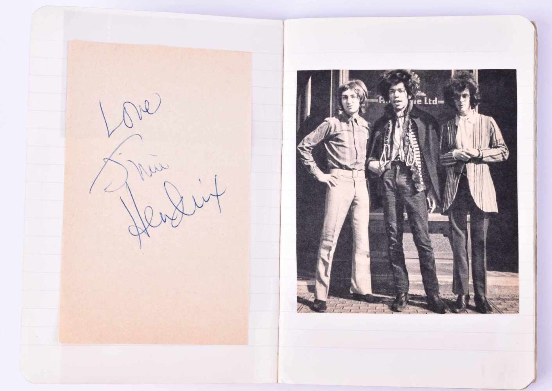 Sammlung Autogramme Jimi Hendrixkleines Notizheft( A6) mit mehreren Autogrammen und Eintrittskarten, - Bild 3 aus 4