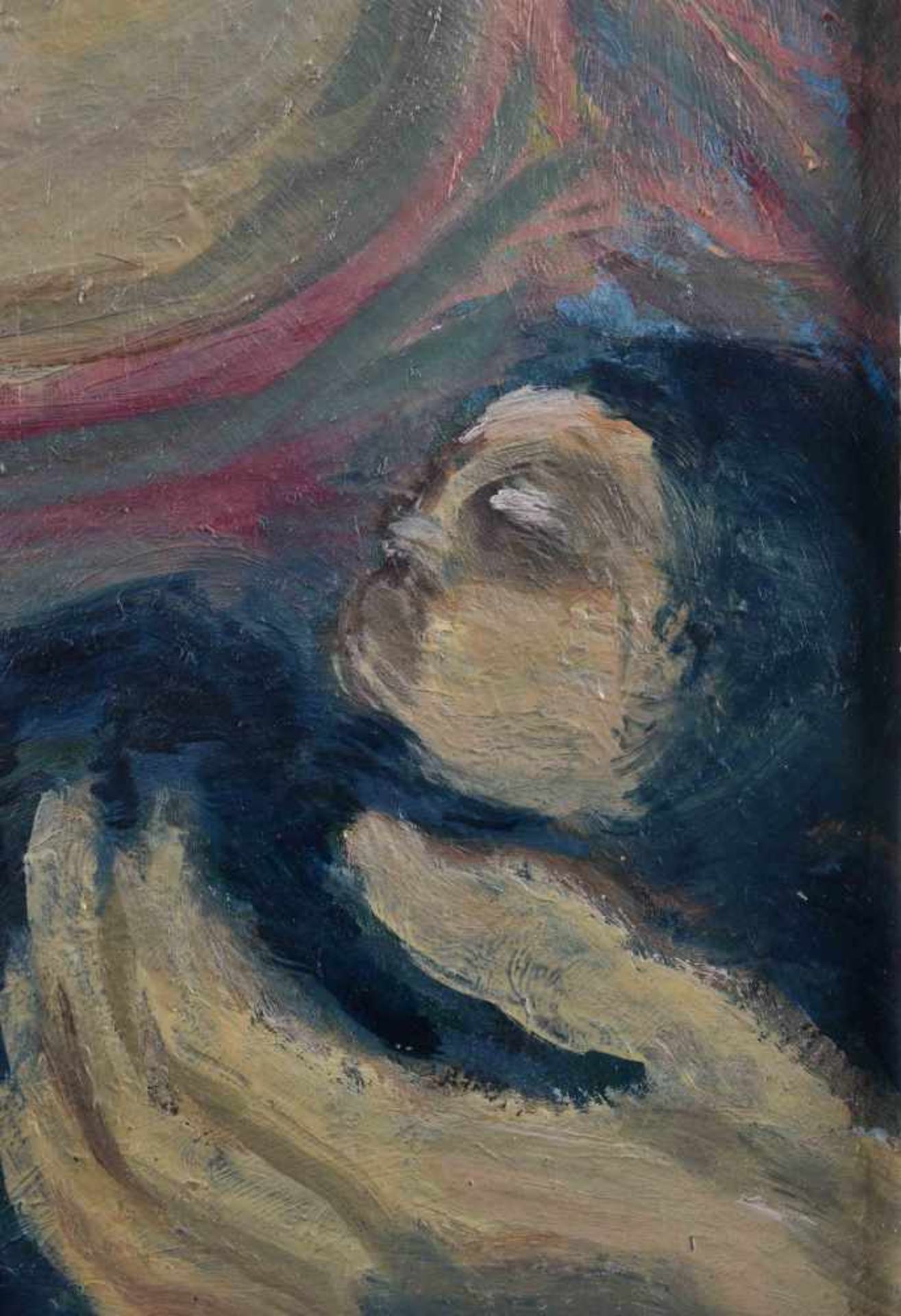 Ingrid GOLTZSCHE-SCHWARZ (1936-1992)"Mutter mit Kind"Gemälde Öl/Hartfaser, 39 cm x 30cm,verso - Bild 6 aus 7