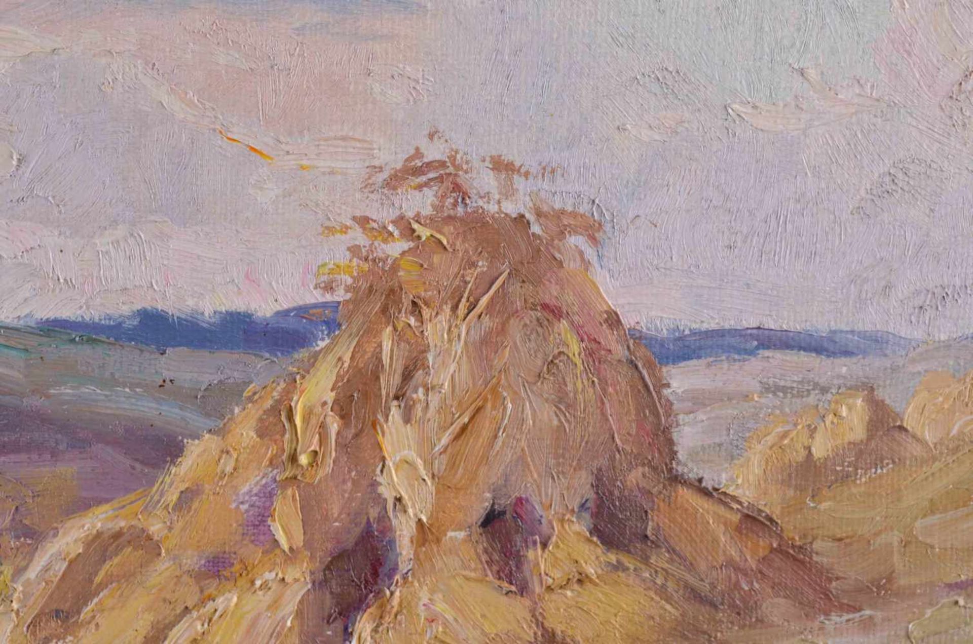 Willy HERRMANN (1895-1963)"Heuhaufen"Gemälde Öl/Leinwand, 50,5 cm x 60,5 cm,rechts unten - Bild 4 aus 6